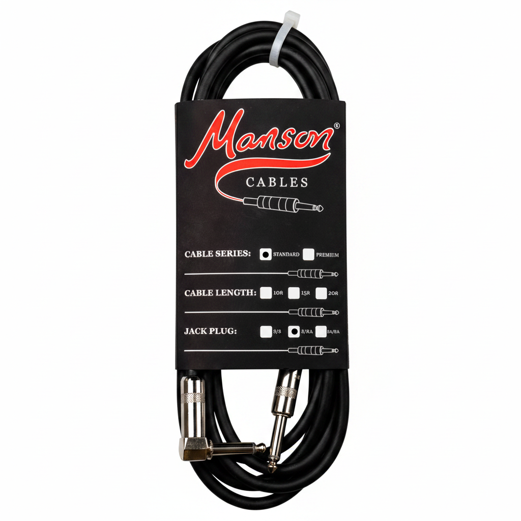 Manson Standard Instrument Cable Straight to Right Angle