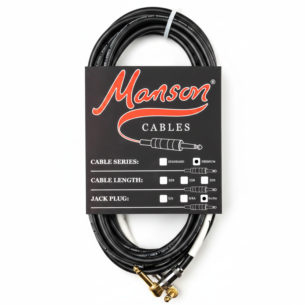 Manson Premium Instrument Cable Right Angle to Right Angle