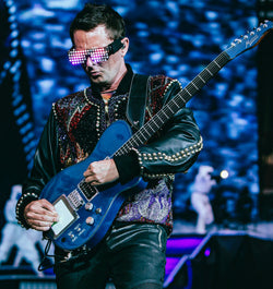 Matthew Bellamy of Muse with Manson guitar