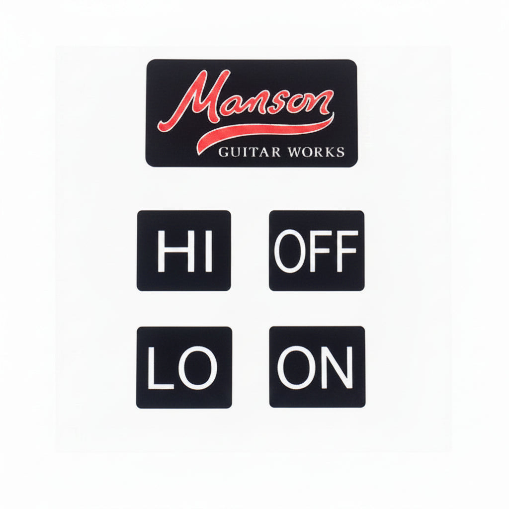 Manson Guitar Sustainiac Control Stickers