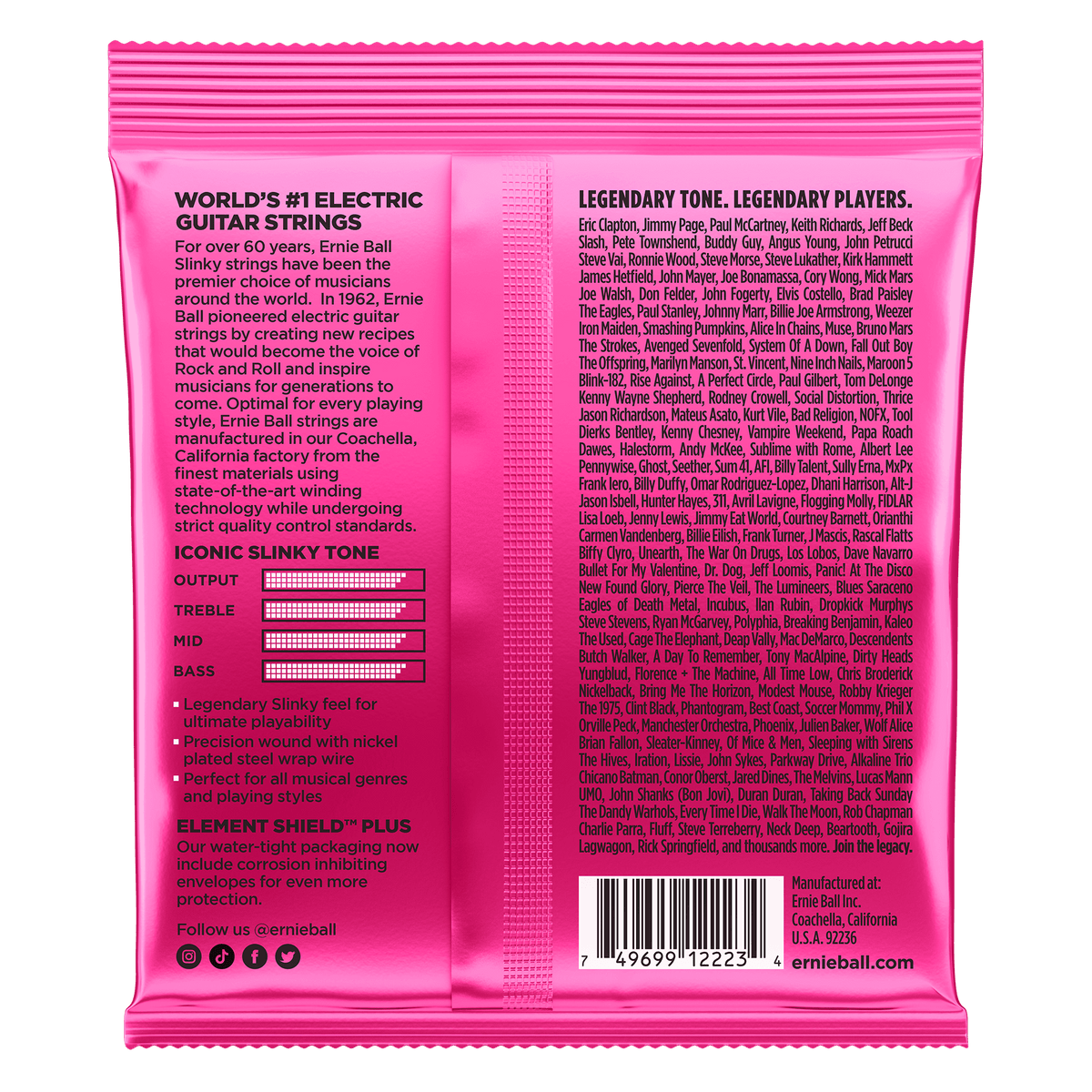 Ernie Ball Electric Guitar Strings Super Slinky 9-42