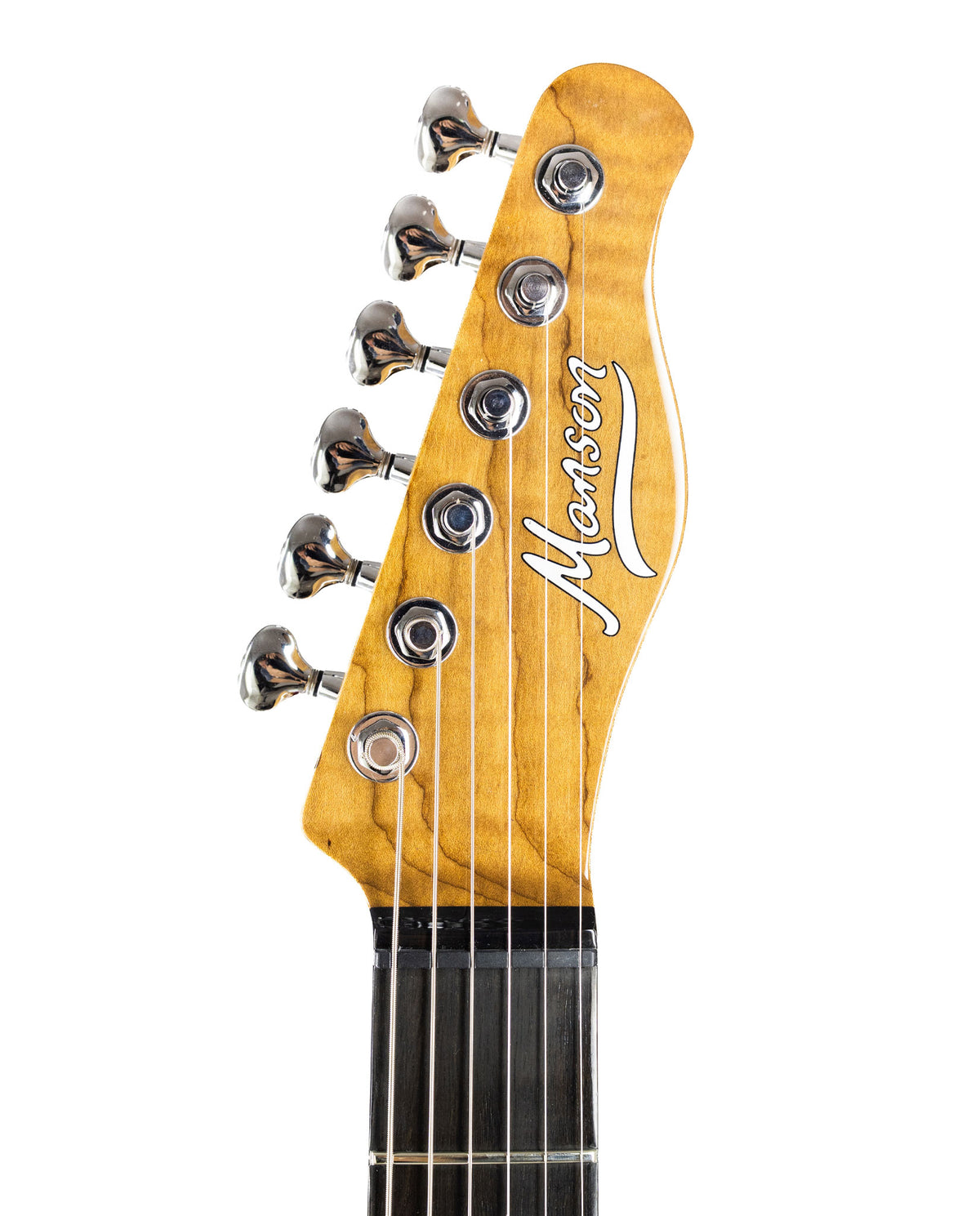 Manson Verona MB Desert Dawn Prototype headstock, front