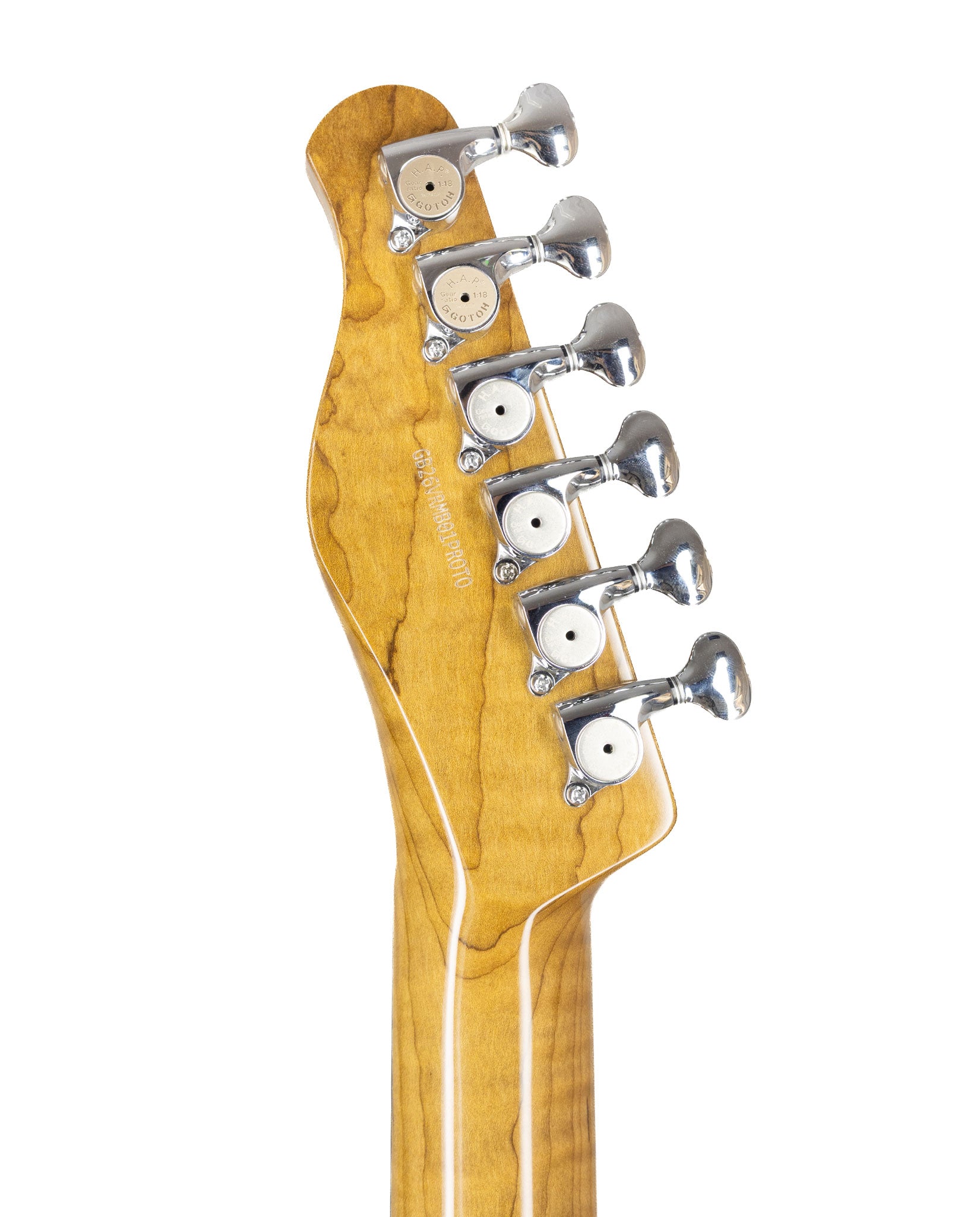 Manson Verona MB Desert Dawn Prototype headstock, rear