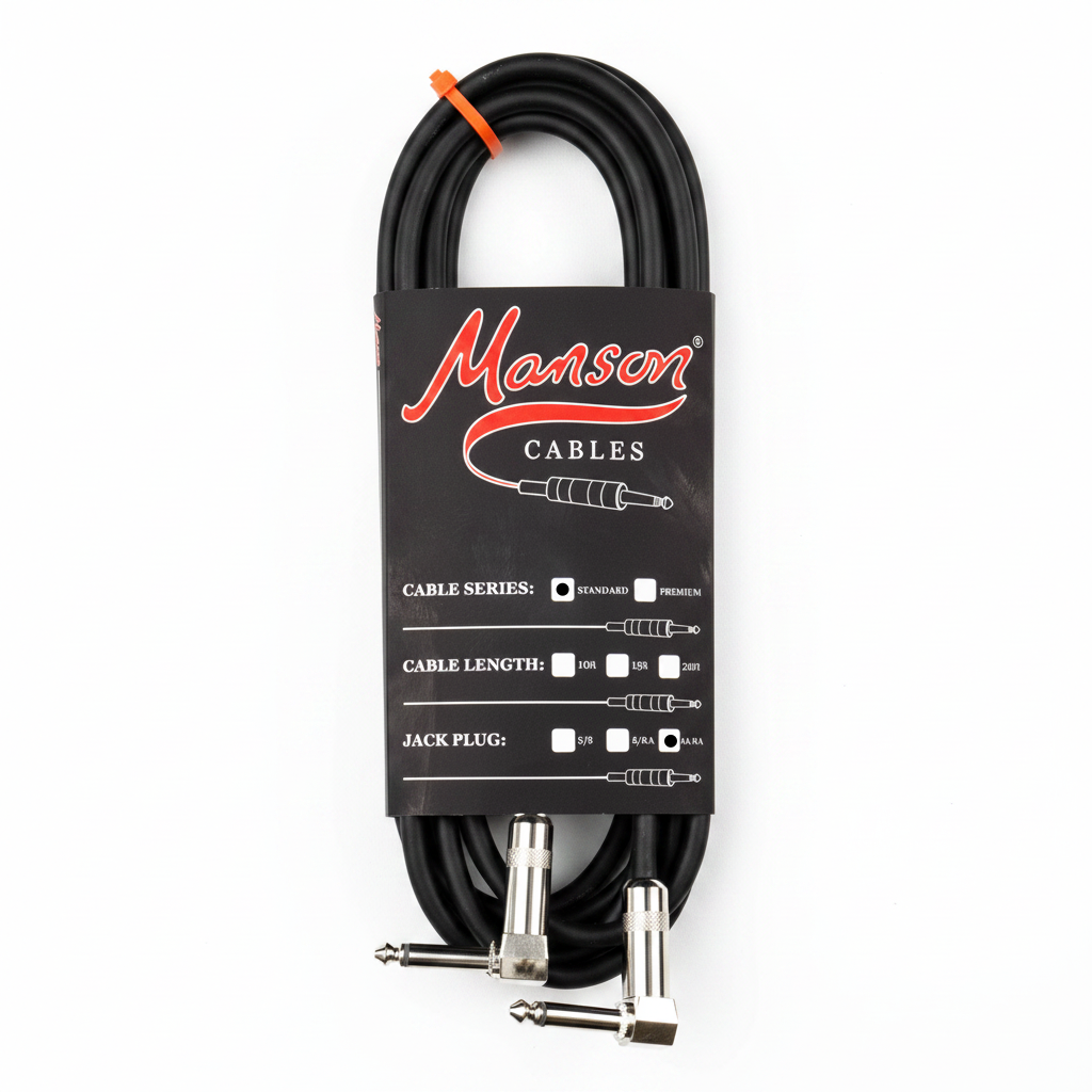 Manson Standard Instrument Cable Right Angle to Right Angle