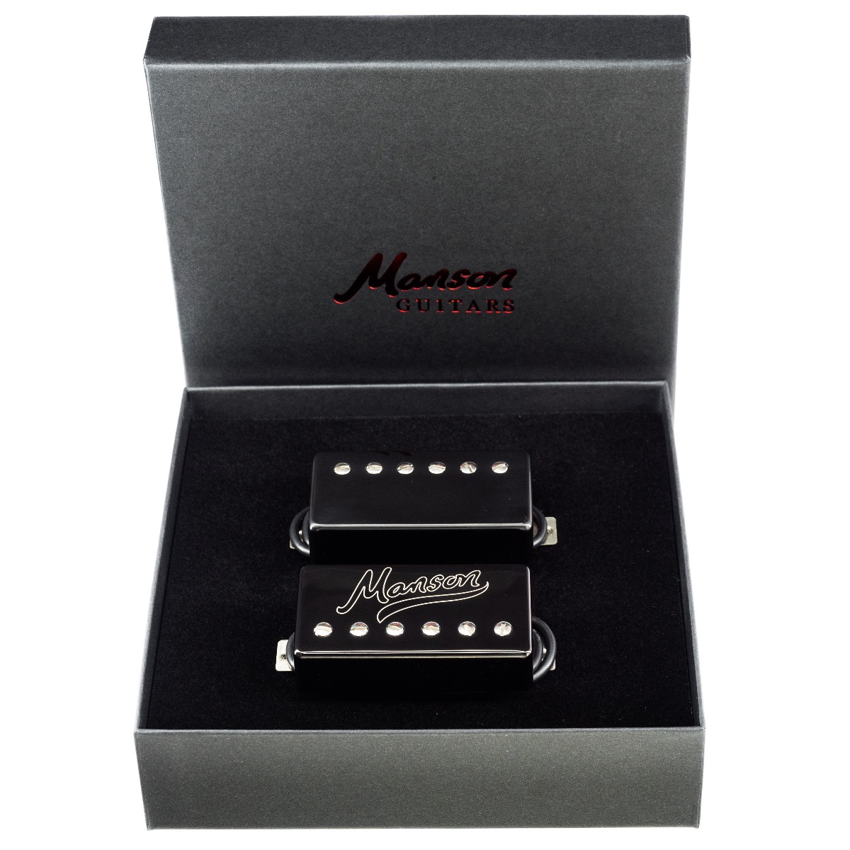 Manson PF-1 Matthew Bellamy Signature Humbucker Pickup Set Black Covered  with Etch