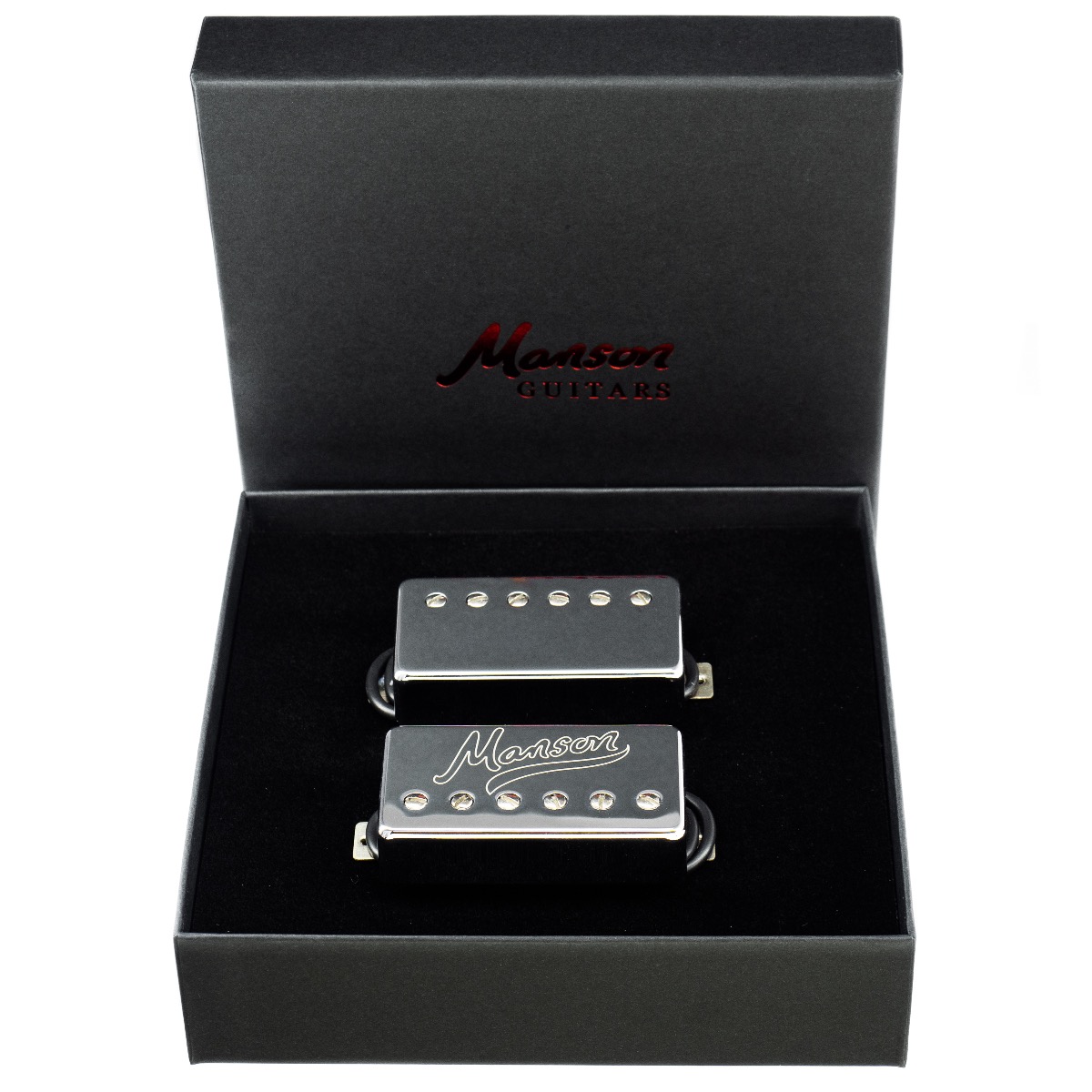 Manson PF-1 Matthew Bellamy Signature Humbucker Pickup Set Chrome Covered  with Etch Set